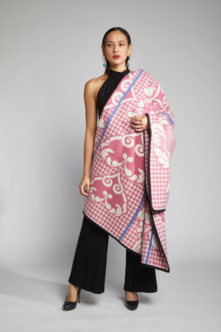 Heritage Blanket Scarf - Cherry Blossom Heart - muntu - themuntu.com Heritage Blanket Scarf - Cherry Blossom Heart - muntu - themuntu.com