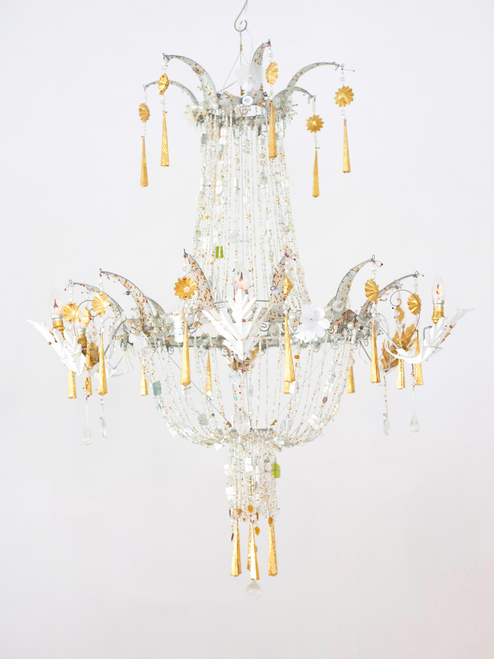 Magpie White and Gold Regency Chandelier Magpie White and Gold Regency Chandelier