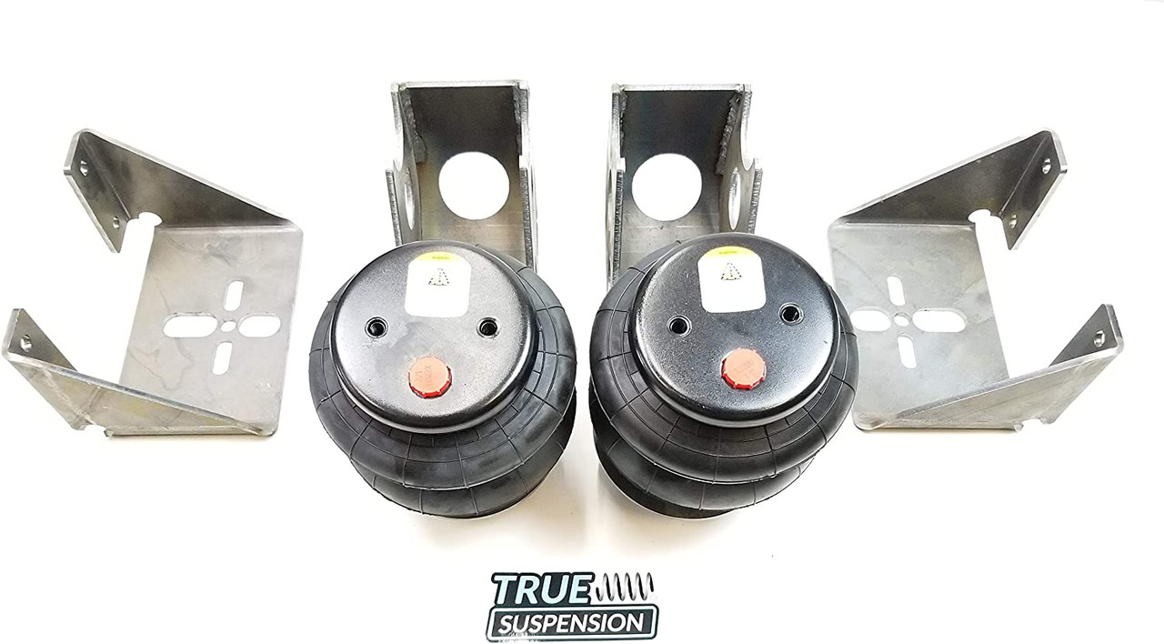 Rear Universal Air Ride Suspension Weld-on Axle Brackets with 2600 Series Air Springs Kit Drop Low for 4 Link Set-up