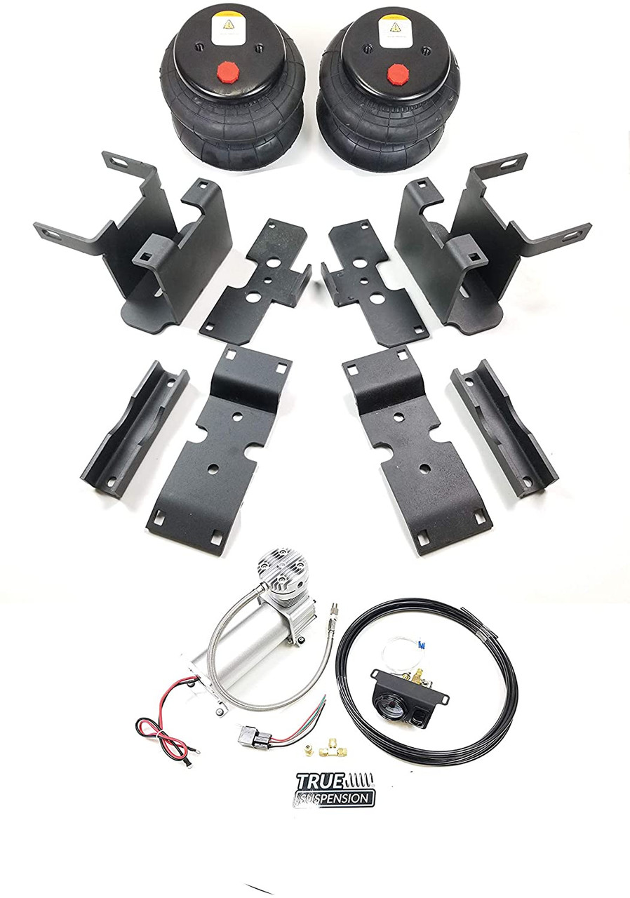 Compatible with Chevrolet Silverado GMC Sierra Silverado 1500 07-18 Pickup Truck Rear Towing Assist Helper Air Ride Suspension In-Cab(tankless) Kit 4wd 4x4