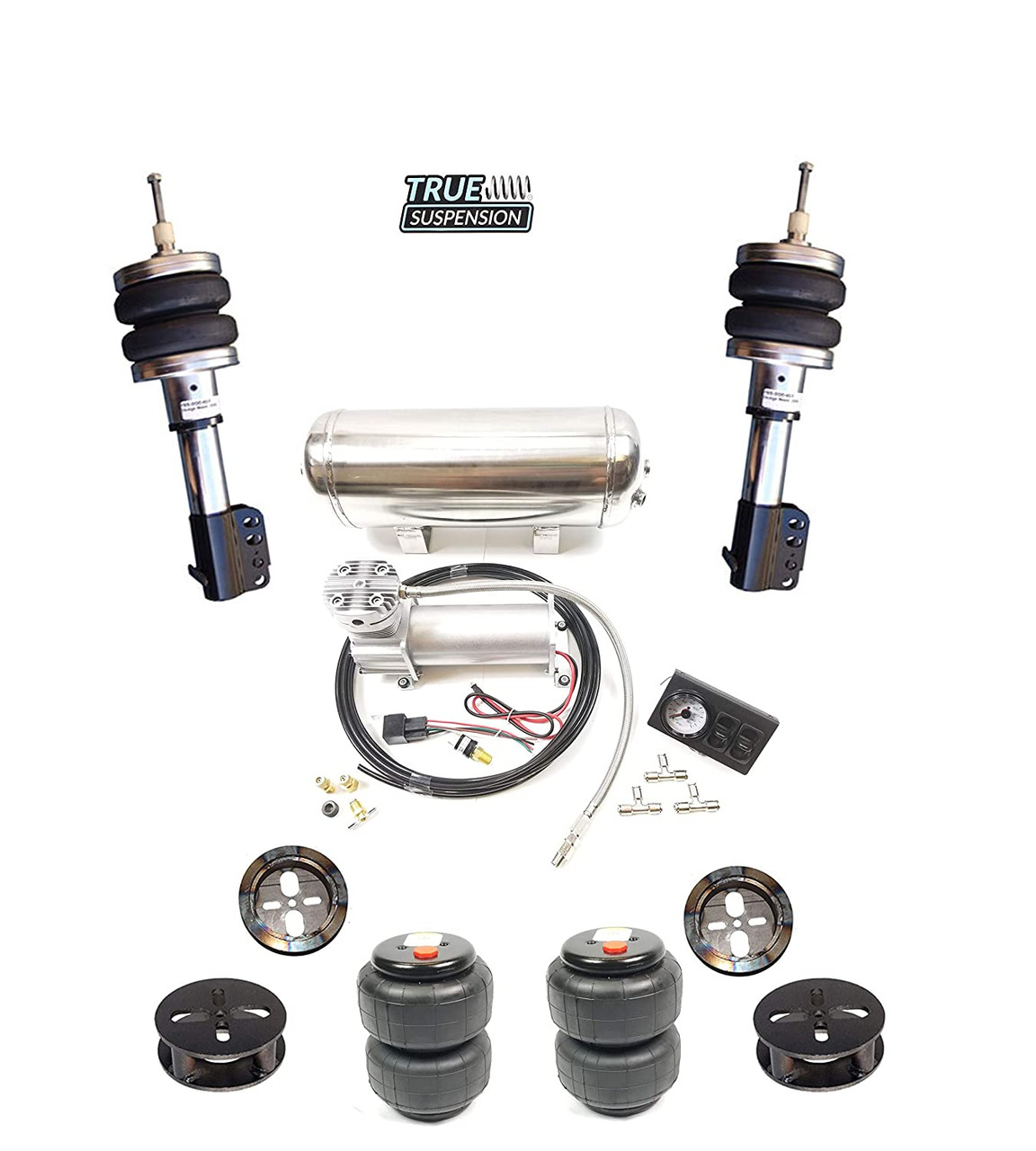 Compatible with Ford Mustang S197 05-14 Car Complete Active Air Ride Suspension Kit