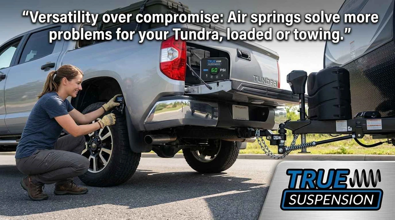 Toyota Tundra Rear Squat: Air Helper Springs vs Weight Distribution Hitch 