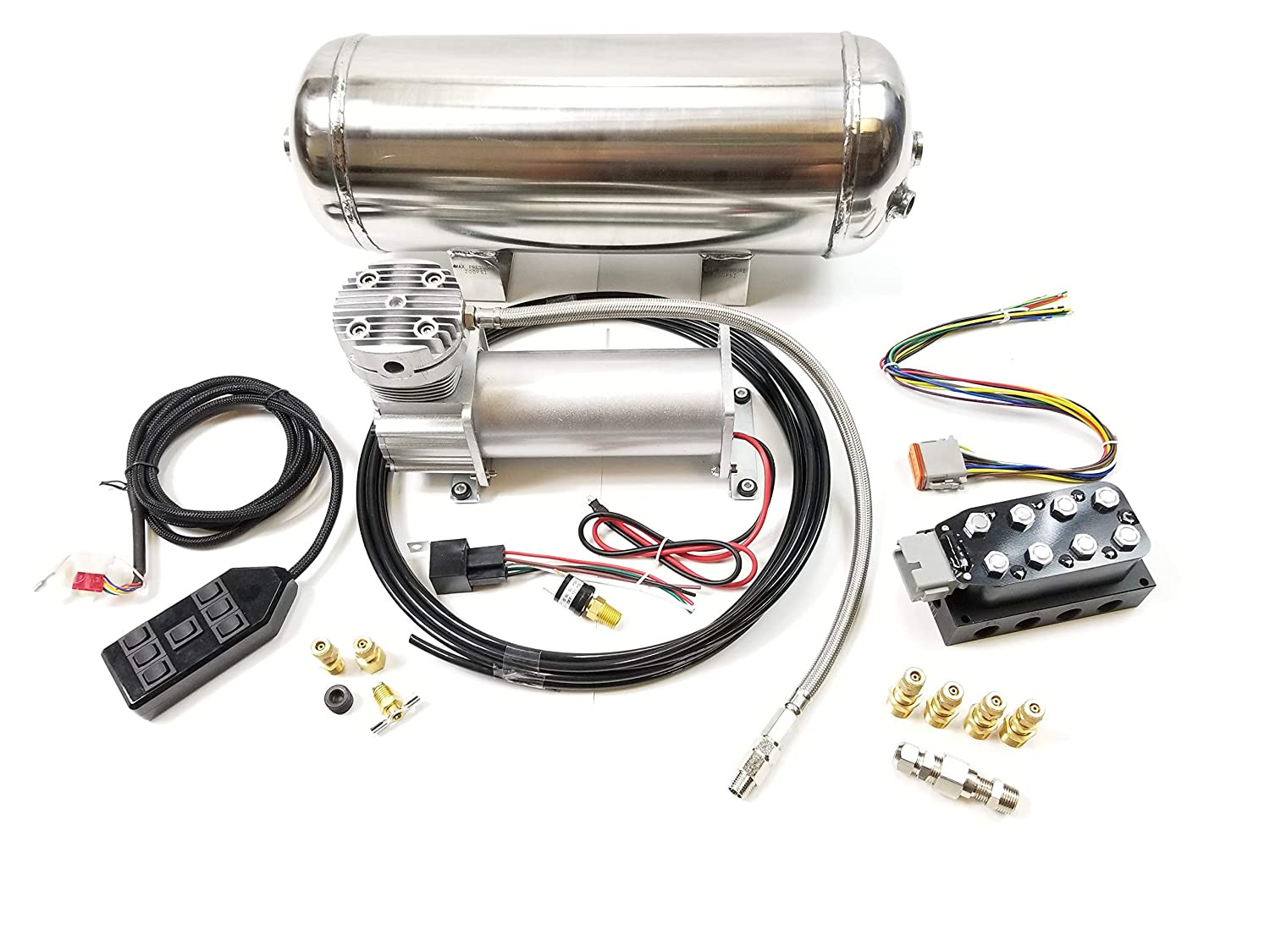 Active Air Universal Air Ride Suspension Complete 4 Corner FBSS