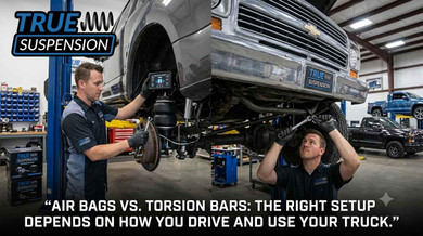 Air Bags vs. Torsion Bars for Truck Leveling