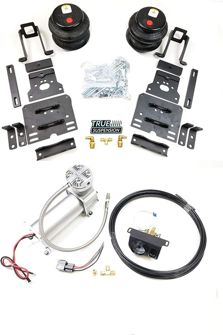 Compatible with Ford F250 F350 Super Duty 05-10 Pickup Truck Towing Assist Helper Air Ride Suspension Kit Complete With In-Cab Air Management Control System (No Air Tank Needed) 4WD