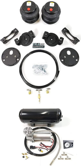 Compatible with Chevrolet Silverado GMC Sierra Silverado 1500 99-06 Pickup Truck Rear Towing Assist Helper Air Ride Suspension Kit with In-cab management controls (Reserve Tank Included) 2WD RWD