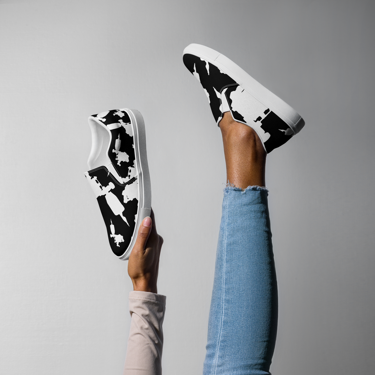 All Over Print Women's Slip-on Canvas Shoes The Tattoo Industry