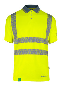 Beeswift Envirowear Men's Hi Vis Polo Shirt Short Sleeve Yellow