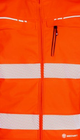 Beeswift Deltic Men's Hi Vis Softshell Bodywarmer Orange