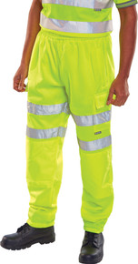 Beeswift Men's High Visibility Jogging Bottoms Yellow