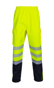 Beeswift Men's Deltic Hi Vis Over Trousers Two Tone Yellow Navy