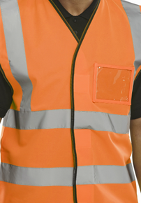 Beeswift Hi Vis ID Vest Waistcoat Class 2 En Iso 20471 Orange