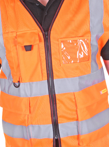 Beeswift Hi Vis Executive Mesh Vest Waistcoat Orange