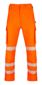 Beeswift Men's Envirowear High Visibility Rail Trousers Orange