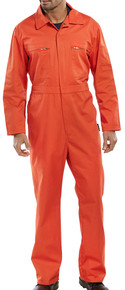 Beeswift Men's Super Click Heavyweight Boilersuit Orange