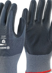 Beeswift Nitrile Pu Mix Coated Glove Black Grey