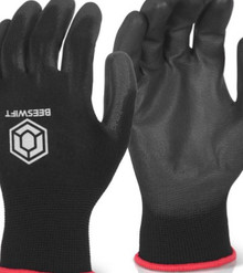 Beeswift Pu Coated Glove Black Black Pack of 10