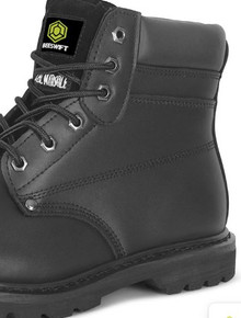 Beeswift Men's Steel Toe Cap Goodyear Welted 6 Inch Boot Black
