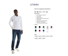 Uneek Men's Work Long Sleeve Polo Shirt