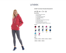 Uneek Women's Work Contrast  Hooded Sweatshirt