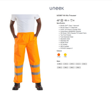 Uneek Men's High Visibility Work Over Trousers