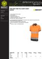 Beeswift Men's Hi Vis Two Tone Polo Shirt Short Sleeve Orange Black