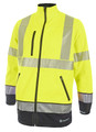 Beeswift Men's Hi Vis Two Tone Soft Shell Jacket Yellow Navy