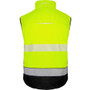 Beeswift Deltic Men's Hi Vis Softshell Gilet Two Tone Yellow Navy