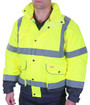 Beeswift Men's Hi Vis Constructor Bomber Jacket Two Tone Yellow Navy