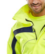 Beeswift Men's Hi Vis Eton Breathable En471 Jacket Yellow Navy