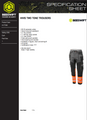 Beeswift Men's Hi Vis Utility Work Trousers Orange Black