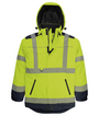 Black Knight Men's Hi Vis Two Tone Winter Parka Jacket Yellow