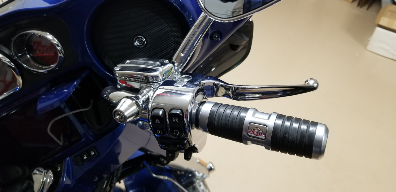 Lidlox Item 2001-C, Harley Helmet Lock. Clean design, easy to install, easy to use motorcycle helmet lock.