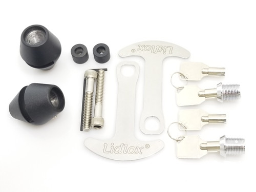 Lidlox Helmet Lock for Harley Davidsons.  Clean design, easy to install, easy to use motorcycle helmet lock. Lidlox Helmet Lock for Harley Davidsons.  Clean design, easy to install, easy to use motorcycle helmet lock.