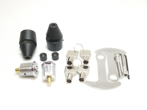 5002-B, Lidlox Heavy Duty Helmet Lock Pair for Harley Davidson Except Sportster, Black. 5002-B, Lidlox Heavy Duty Helmet Lock Pair for Harley Davidson Except Sportster, Black.