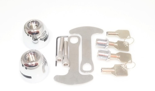 6400-C, Lidlox Pair, 6mm Bolt, Universal, Chrome