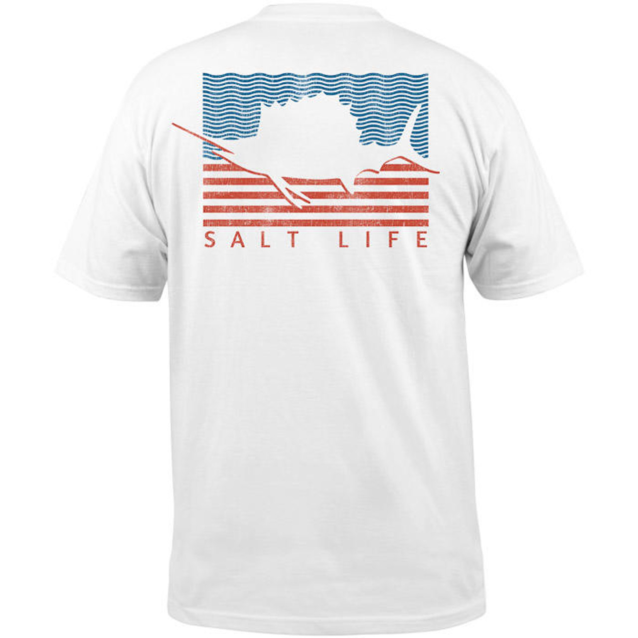 Salt Life Sailin' Flag T-Shirt White - Coastal Cottage