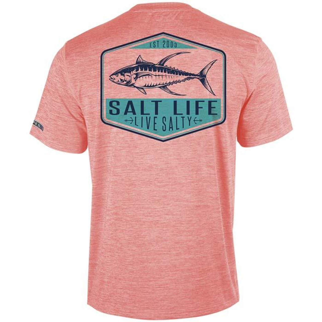 Salt Life Tuna Brigade Short Sleeve Crew Neck T-Shirt, Mens, S, White