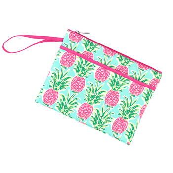 pineapple paradise wristlet swim beach bikini bag
