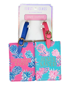 simply southern pineapple luggage tag set