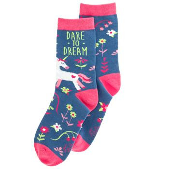 Socks Unicorn Dare to Dream