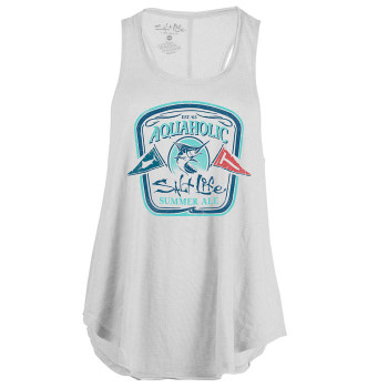 Aquaholic Flags White Tank Top