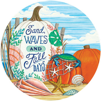pvc stepping stone fall beach coastal pumpkins