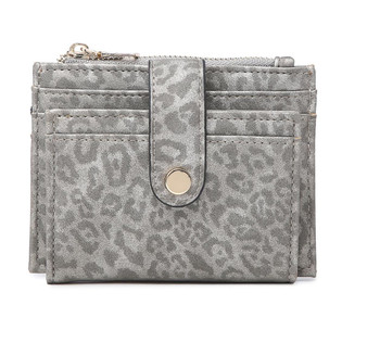 Mini Snap Cheetah Dark Silver Wallet