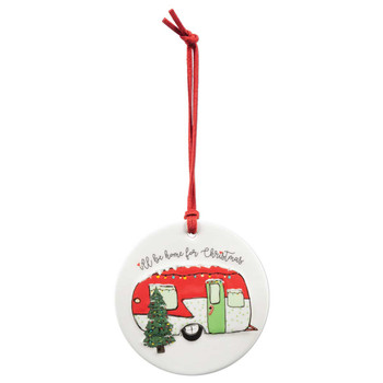 christmas camper i'll be home for christmas ornament