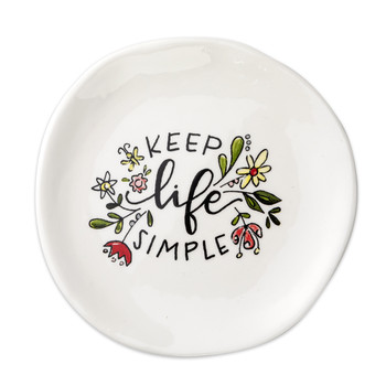keep life simple trinket tray dish ring bowl