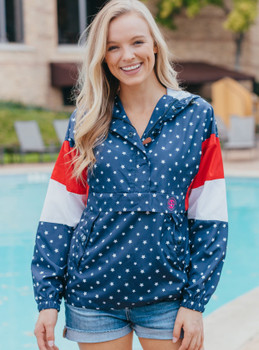 simply southern rain jacket coat USA patriotic