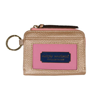 simply southern leather keychain id wallet gold