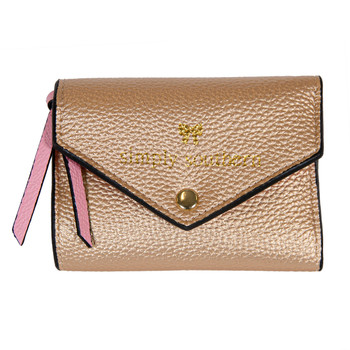 simply southern leather trifold wallet gold