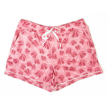 hello mello sleep lounge shorts pink palms
